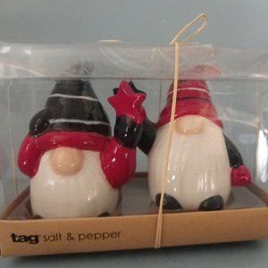 Tag Patriotic Gnomes Salt & Pepper Shakers New